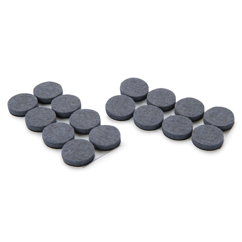 Heavy Duty Self Stick Felt Pads - 1" - Round - 16 Piece